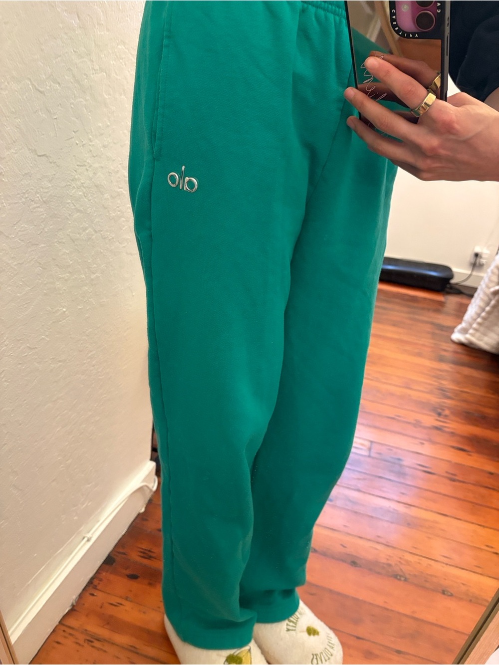 ALO Yoga Teal Green Jogger Sweatpants - Picture 2 of 5